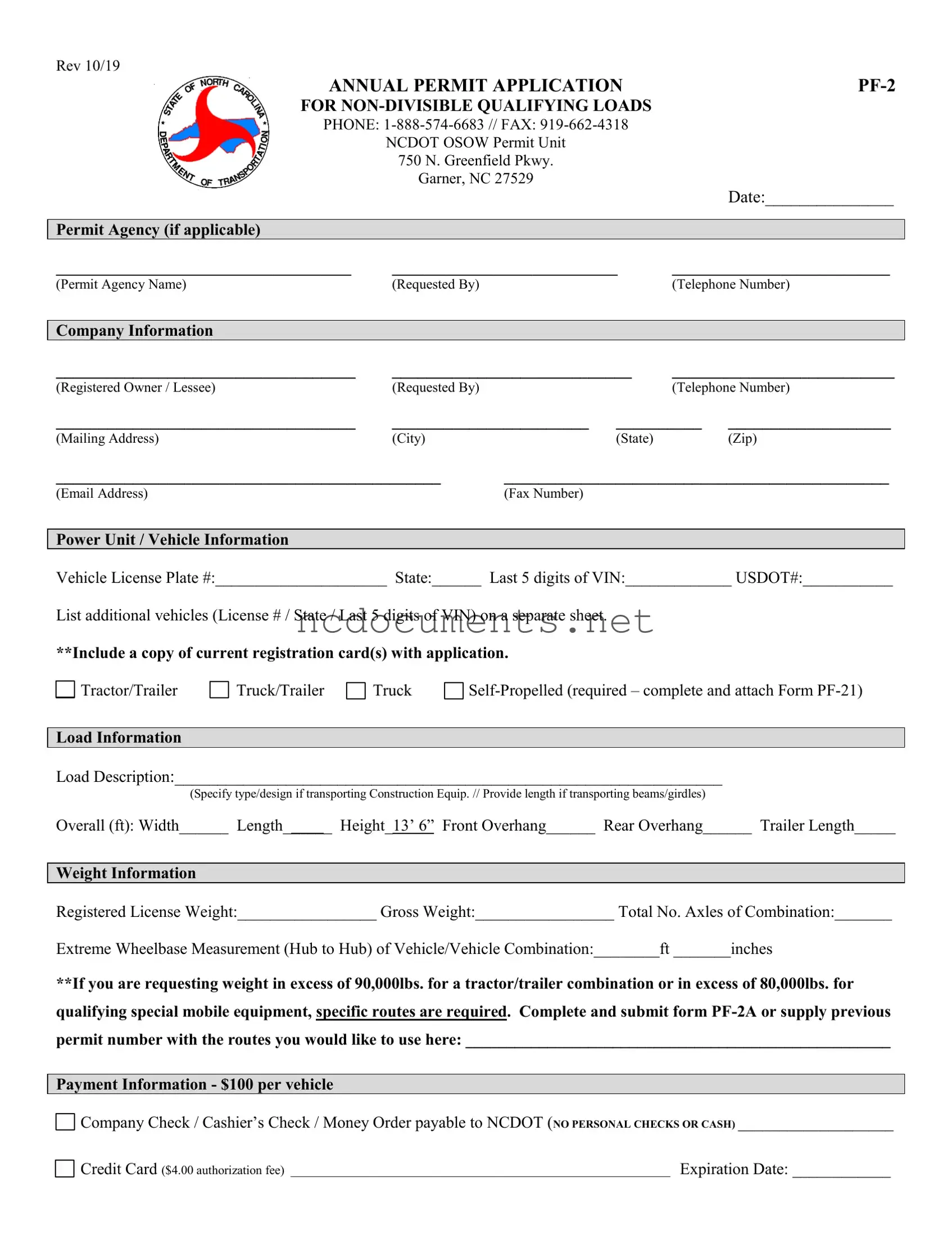Free North Carolina Pf 2 Form